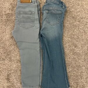 Zara Women's Gray and Blue Flare Jeans